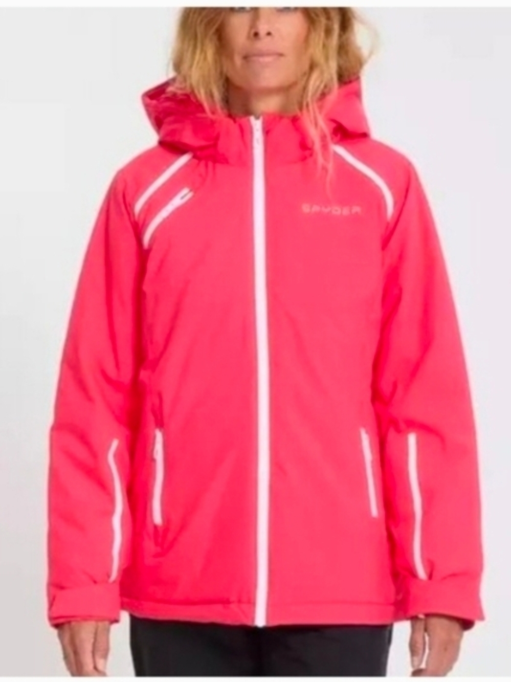 Spyder Womens' Waterproof Hooded Jacket - Bright Pink